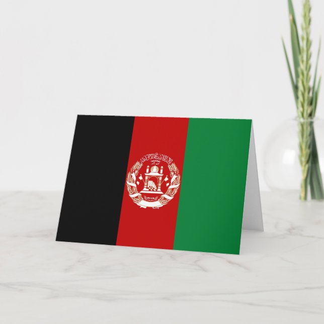 Afghanistan flag thank you card (Front)