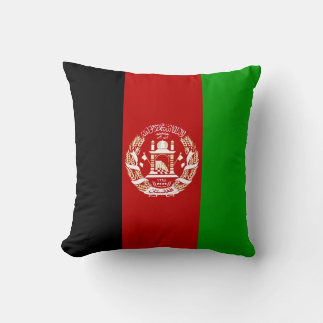 Afghanistan Flag Throw Pillow (Front)