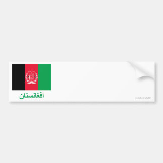 Afghanistan Flag with Name in Pashto Bumper Sticker
