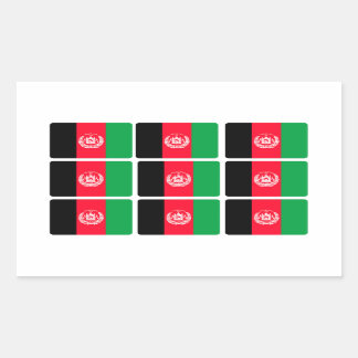 Afghanistan Flag x 9  Rectangular Sticker
