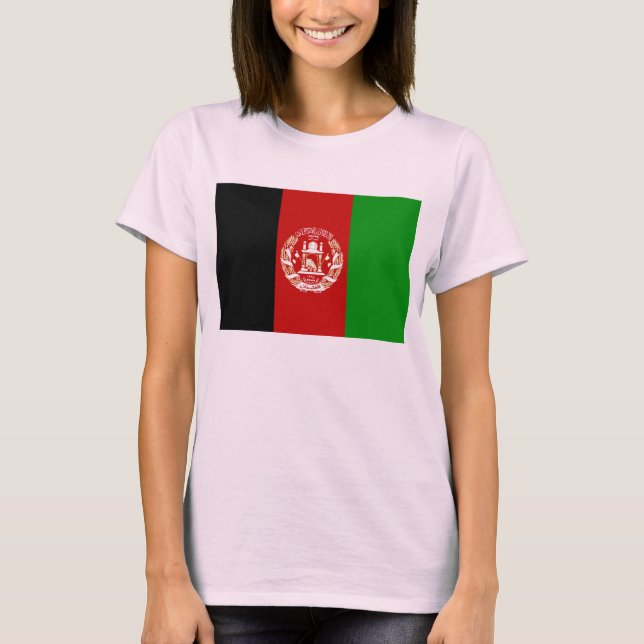 Afghanistan Flag x Map T-Shirt (Front)