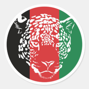 Afghanistan leopard Afghan National Animal Flag Classic Round Sticker