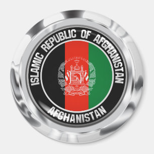 Afghanistan Round Emblem Magnet