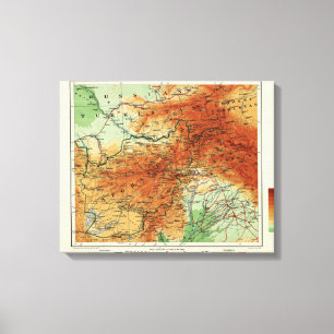 AfghanistanPanoramic MapAfghanistan Canvas Print