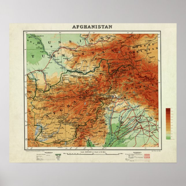 AfghanistanPanoramic MapAfghanistan Poster (Front)