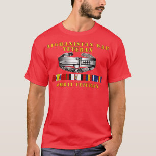 AfghanistanVeteran Combat Action Badge w CAB IRAQ T-Shirt