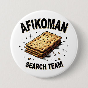 Afikoman search team Hanukkah Jewish Food Lovers 7.5 Cm Round Badge