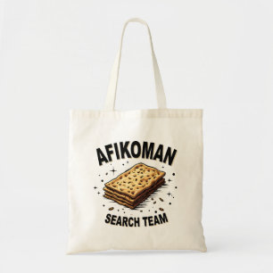 Afikoman search team Hanukkah Jewish Food Lovers Tote Bag