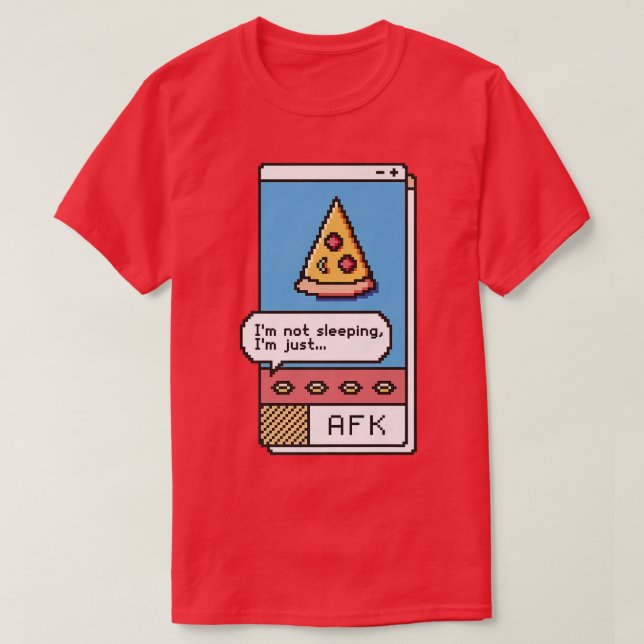Afk Gaming Pizza Gamer Game Video Premium T-Sh T-Shirt (Design Front)
