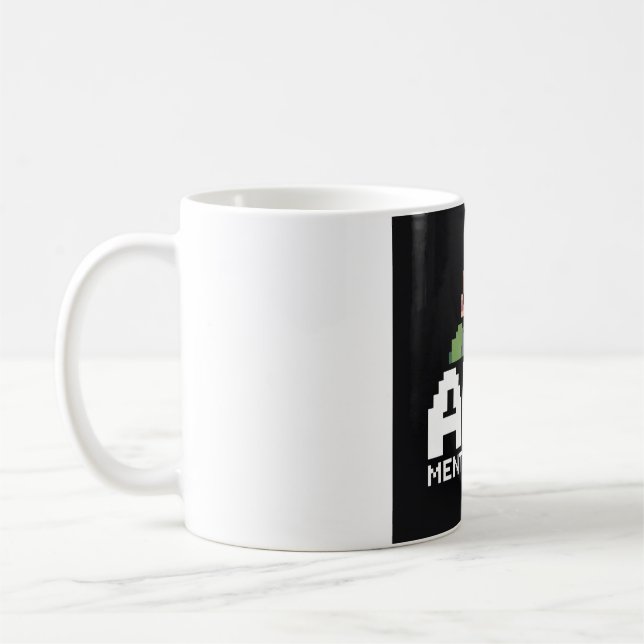 AFK Mentally Chibi Gamer Pixel Art Coffee Mug (Left)