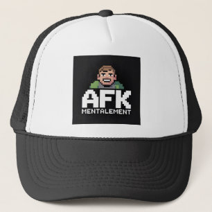 AFK Mentally Chibi Gamer Pixel Art Trucker Hat