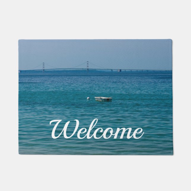 Afloat At Mackinac Welcome Doormat (Front)