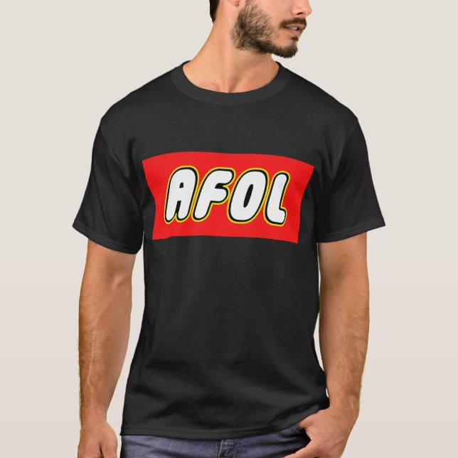 AFOL, Red Background T-Shirt (Front)