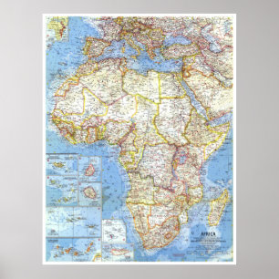 " Africa: 1960 Detailed map ... Poster