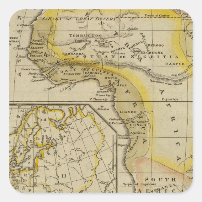 Africa 27 square sticker (Front)