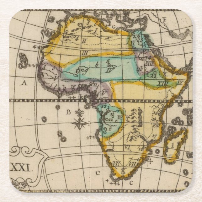 Africa 2 square paper coaster (Front)