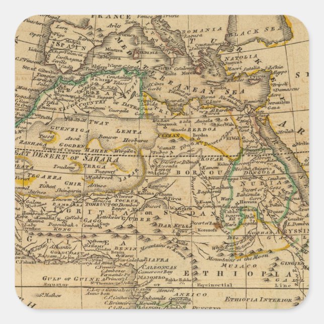 Africa 45 square sticker (Front)