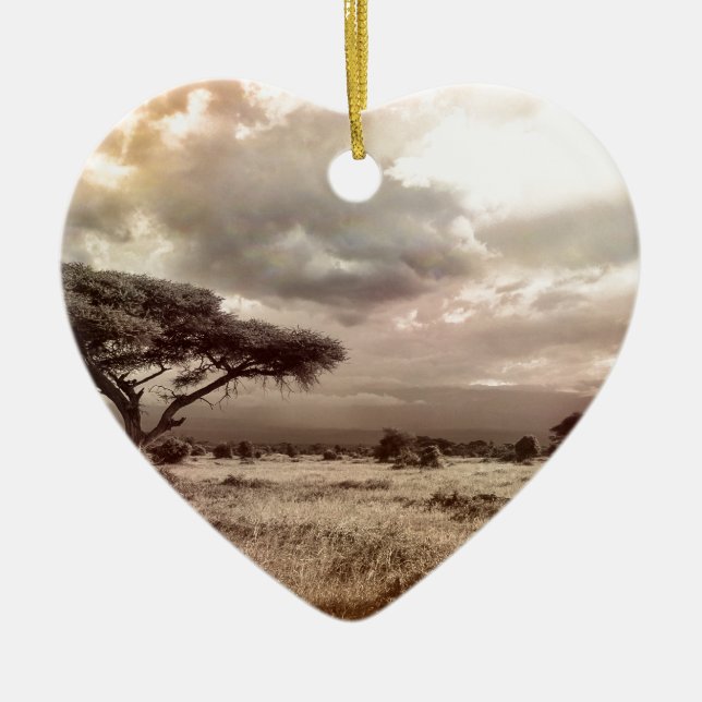 africa-944-land-wild-nature ceramic tree decoration (Front)