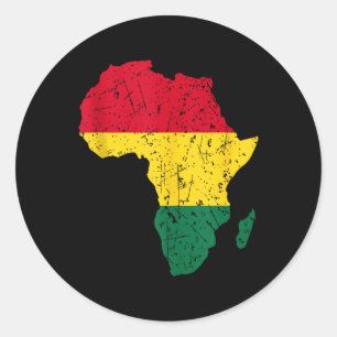 Africa African American Black History Month Junete Classic Round Sticker