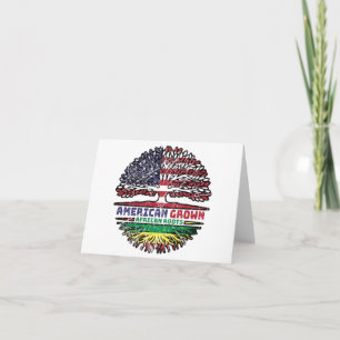 Africa African US American USA United States Tree Card