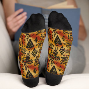 Africa Amhara Ethiopia Ethnic Pattern 7 Socks