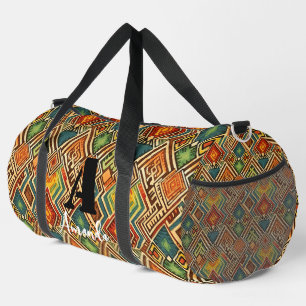 Africa Amhara Ethiopia Geometric Ethnic Pattern 16 Duffle Bag