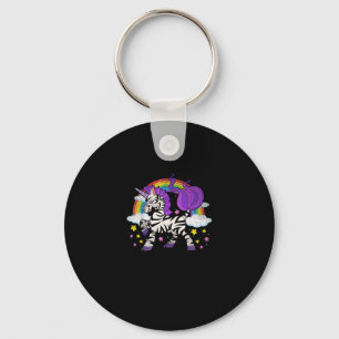 Africa Animal Rainbow Zebracorn Cute Zebra Fantasy Key Ring