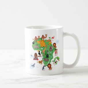 Africa Animals Map Coffee Mug