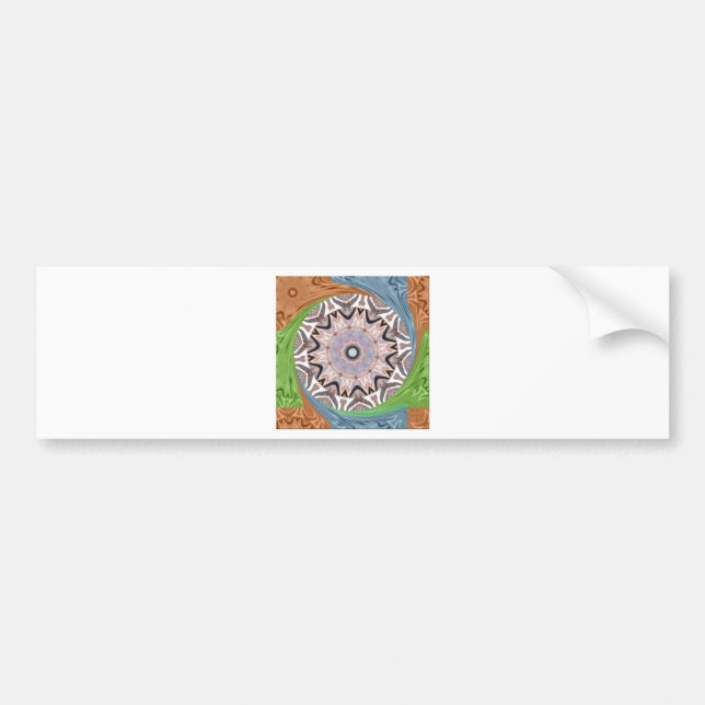Africa Asia traditional edgy pattern Bumper Sticker (Front)