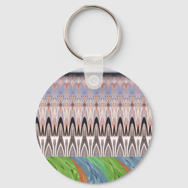 Africa Asia traditional pattern Key Ring (Front)