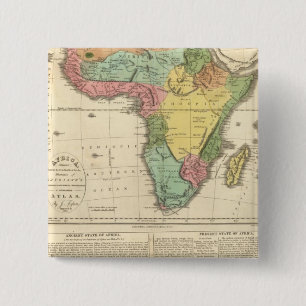 Africa Atlas Map 2 15 Cm Square Badge