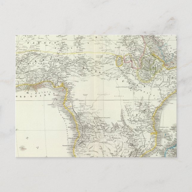 Africa Atlas Map Postcard (Front)