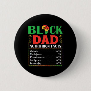 Africa Black Dad Nutrition Facts Melanin Conscious 6 Cm Round Badge