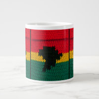 Africa Black Red Gold Green Bright Crochet Print