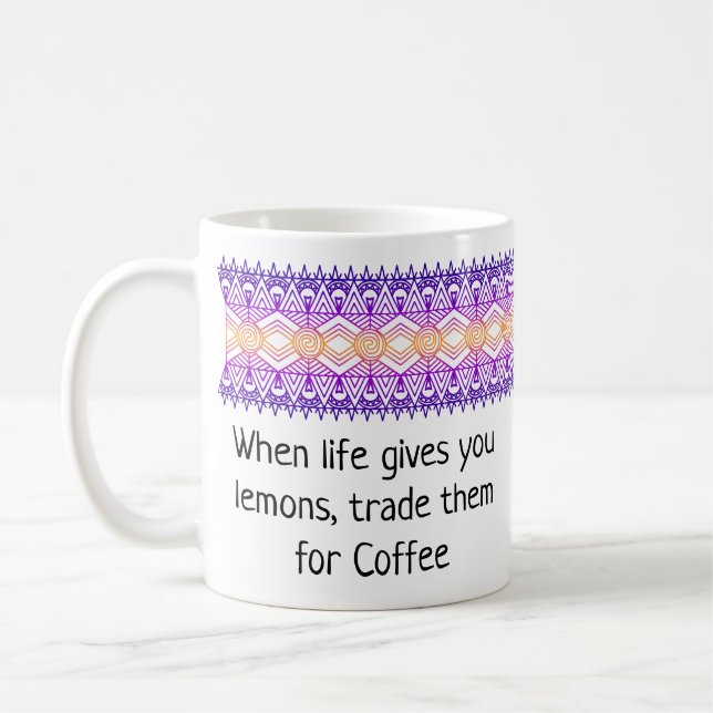 Africa Border Gold Purple Personalised Mug (Left)