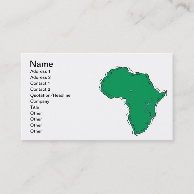 Africa Business Card (Front)