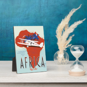 Africa By Air travel poster Plaque