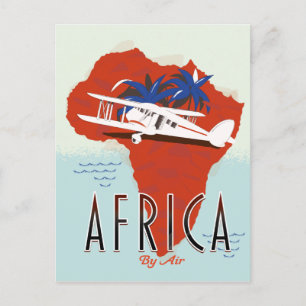Africa By Air travel poster Postcard