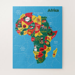 Africa Christmas Map Jigsaw Puzzle
