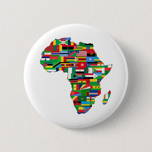 Africa Continent Countries Flags Map Nations 6 Cm Round Badge
