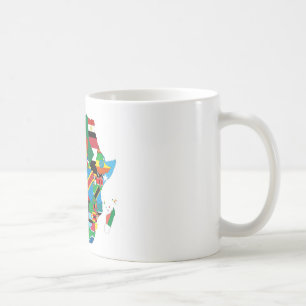 Africa Continent Flag Map Coffee Mug