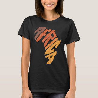 Africa Continent Letter African Safari Culture Pri T-Shirt