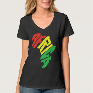 Africa Continent Letter Reggae African Culture Pri T-Shirt