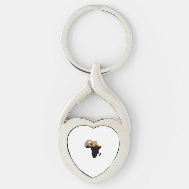 Africa Continent Safari  Key Ring (Front)