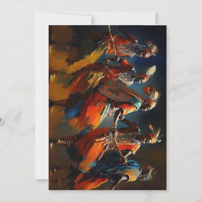 Africa Dance of the Maasai - Wedding Invitation (Front)