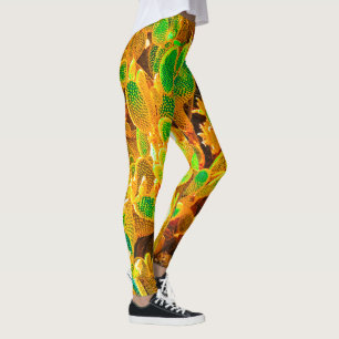 Africa Desert Cactus Plants Prickly Pear Leggings