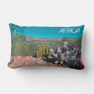 Africa Desert Landscape Nature Cactus Plants Lumbar Cushion