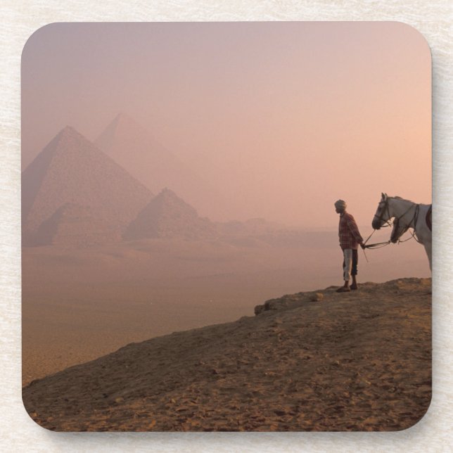 Africa, Egypt, Cairo, Giza, Giza pyramids at Coaster (Front)