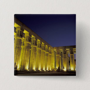 Africa, Egypt, Luxor. Sun court of Amenhotep 15 Cm Square Badge