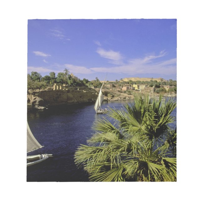 Africa, Egypt, Upper Egypt, Aswan. Feluccas 2 Notepad (Front)
